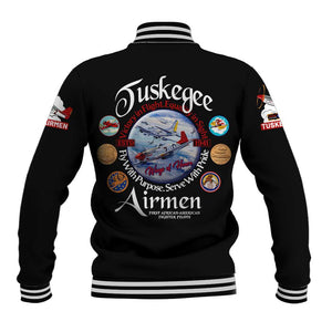 Wings of Honor Tuskegee Airmen Baseball Jacket 332nd 477th Fighter Group Tribute - African Pride