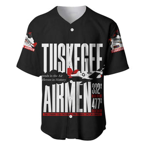 Wings of Honor Tuskegee Airmen Baseball Jersey 332nd 477th Fighter Group Tribute - African Pride