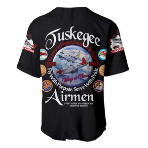 Wings of Honor Tuskegee Airmen Baseball Jersey 332nd 477th Fighter Group Tribute - African Pride