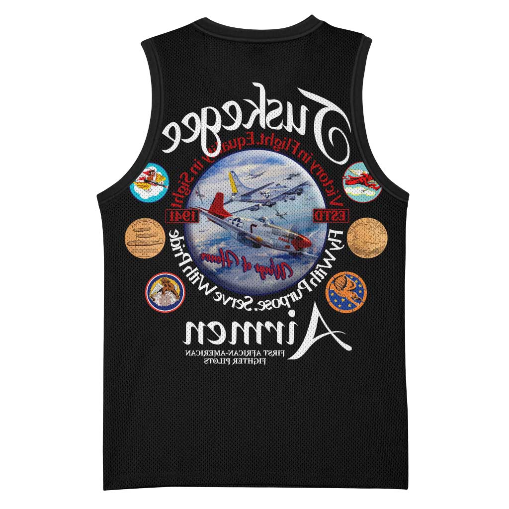 Wings of Honor Tuskegee Airmen Basketball Jersey 332nd 477th Fighter Group Tribute - African Pride