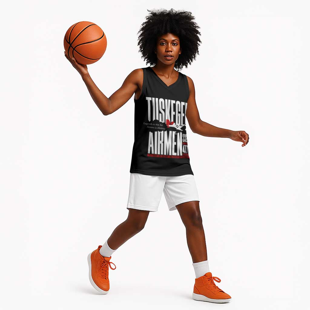Wings of Honor Tuskegee Airmen Basketball Jersey 332nd 477th Fighter Group Tribute - African Pride