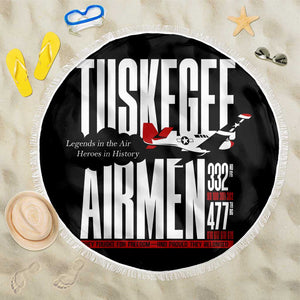 Wings of Honor Tuskegee Airmen Beach Blanket 332nd 477th Fighter Group Tribute - African Pride
