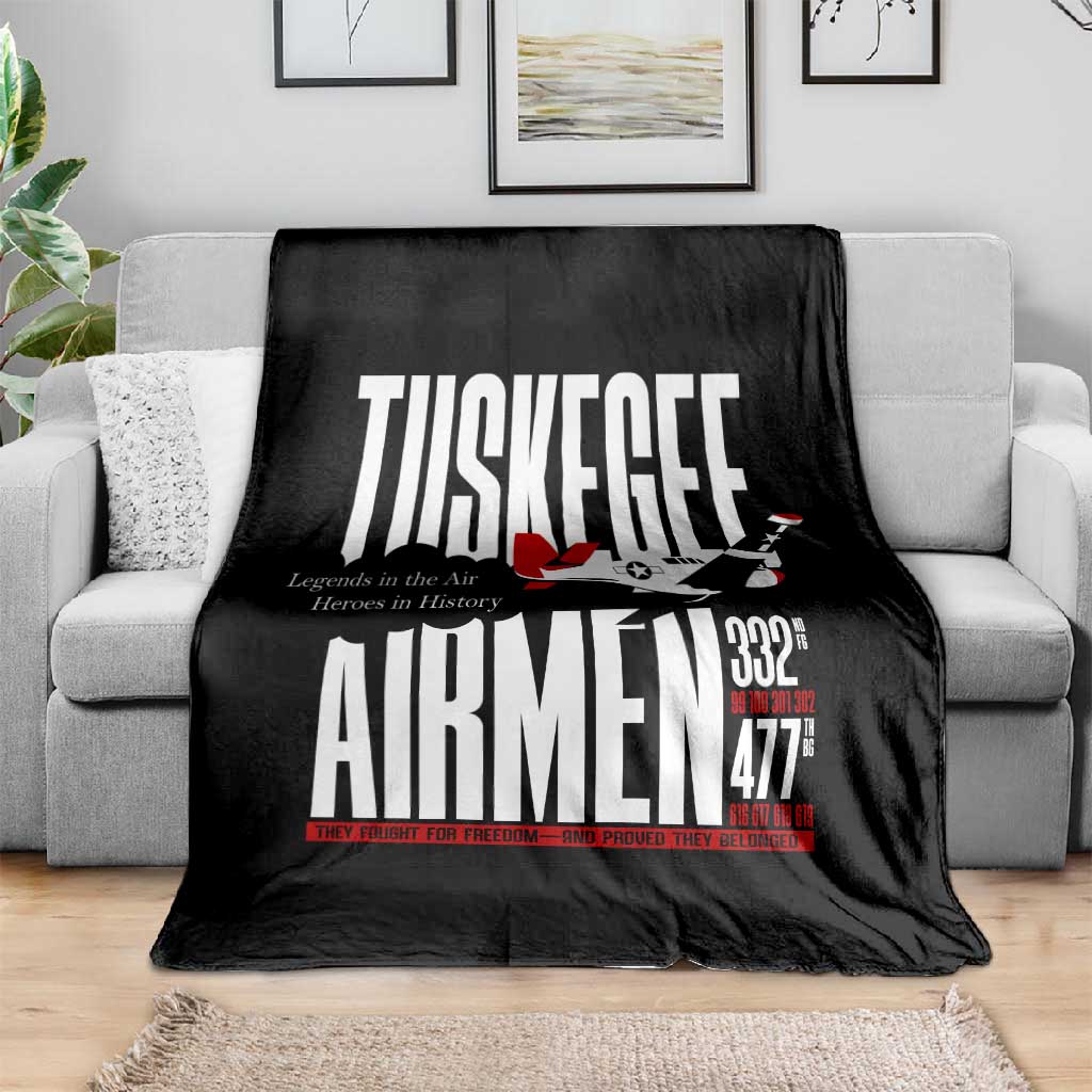 Wings of Honor Tuskegee Airmen Blanket 332nd 477th Fighter Group Tribute - African Pride
