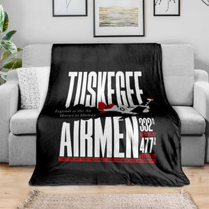 Wings of Honor Tuskegee Airmen Blanket 332nd 477th Fighter Group Tribute - African Pride