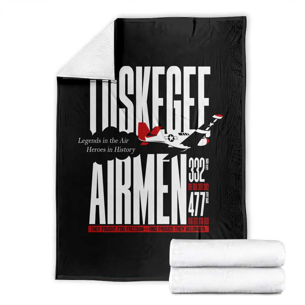 Wings of Honor Tuskegee Airmen Blanket 332nd 477th Fighter Group Tribute - African Pride