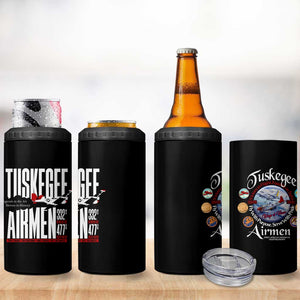 Wings of Honor Tuskegee Airmen 4 in 1 Can Cooler Tumbler 332nd 477th Fighter Group Tribute - African Pride