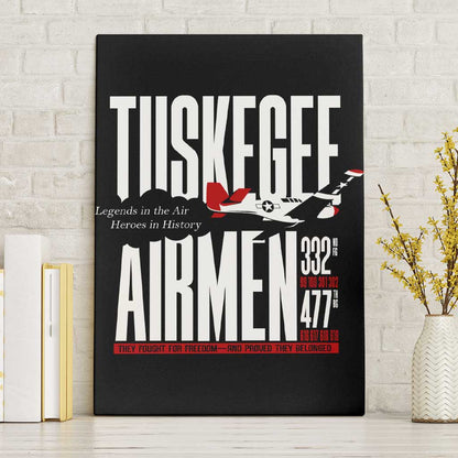 Wings of Honor Tuskegee Airmen Canvas Wall Art 332nd 477th Fighter Group Tribute - African Pride