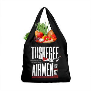 Wings of Honor Tuskegee Airmen Grocery Bag 332nd 477th Fighter Group Tribute - African Pride