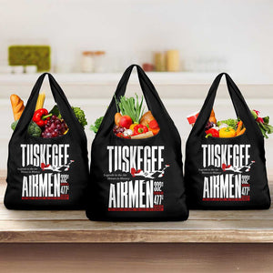 Wings of Honor Tuskegee Airmen Grocery Bag 332nd 477th Fighter Group Tribute - African Pride