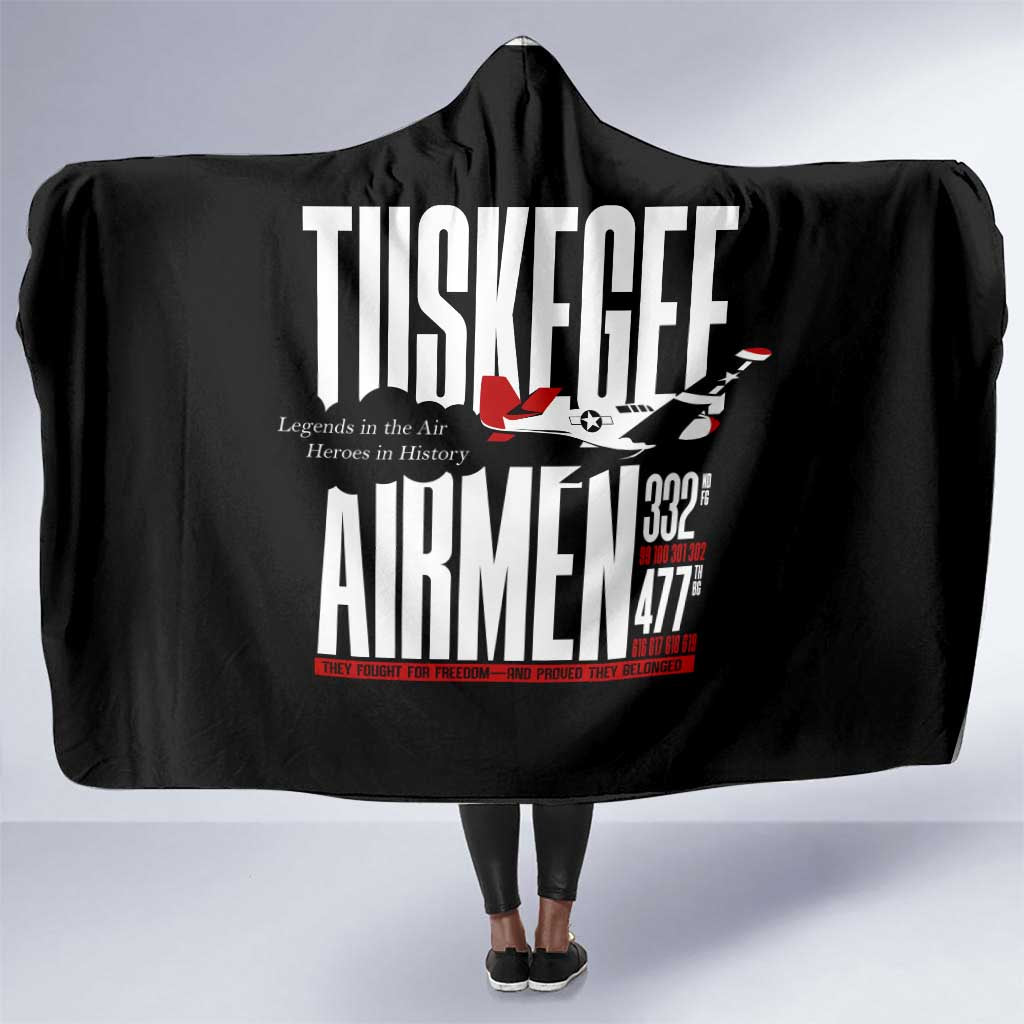 Wings of Honor Tuskegee Airmen Hooded Blanket 332nd 477th Fighter Group Tribute - African Pride