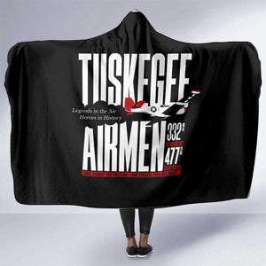 Wings of Honor Tuskegee Airmen Hooded Blanket 332nd 477th Fighter Group Tribute - African Pride