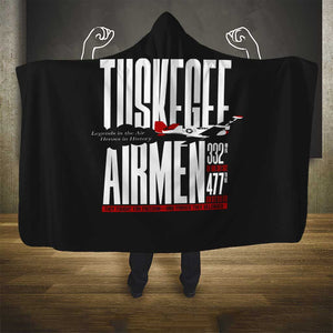Wings of Honor Tuskegee Airmen Hooded Blanket 332nd 477th Fighter Group Tribute - African Pride