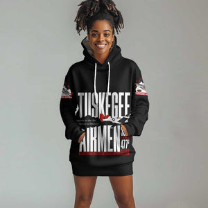 Wings of Honor Tuskegee Airmen Hoodie Dress 332nd 477th Fighter Group Tribute - African Pride