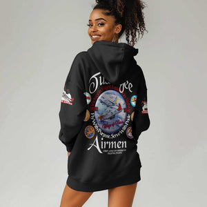 Wings of Honor Tuskegee Airmen Hoodie Dress 332nd 477th Fighter Group Tribute - African Pride