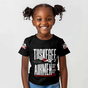 Wings of Honor Tuskegee Airmen Kid T shirt 332nd 477th Fighter Group Tribute - African Pride