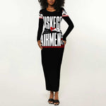 Wings of Honor Tuskegee Airmen Long Sleeve Bodycon Dress 332nd 477th Fighter Group Tribute - African Pride