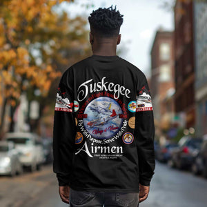 Wings of Honor Tuskegee Airmen Long Sleeve Shirt 332nd 477th Fighter Group Tribute - African Pride