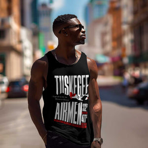 Wings of Honor Tuskegee Airmen Men Tank Top 332nd 477th Fighter Group Tribute - African Pride