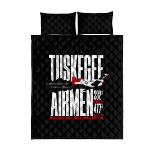 Wings of Honor Tuskegee Airmen Quilt Bed Set 332nd 477th Fighter Group Tribute - African Pride