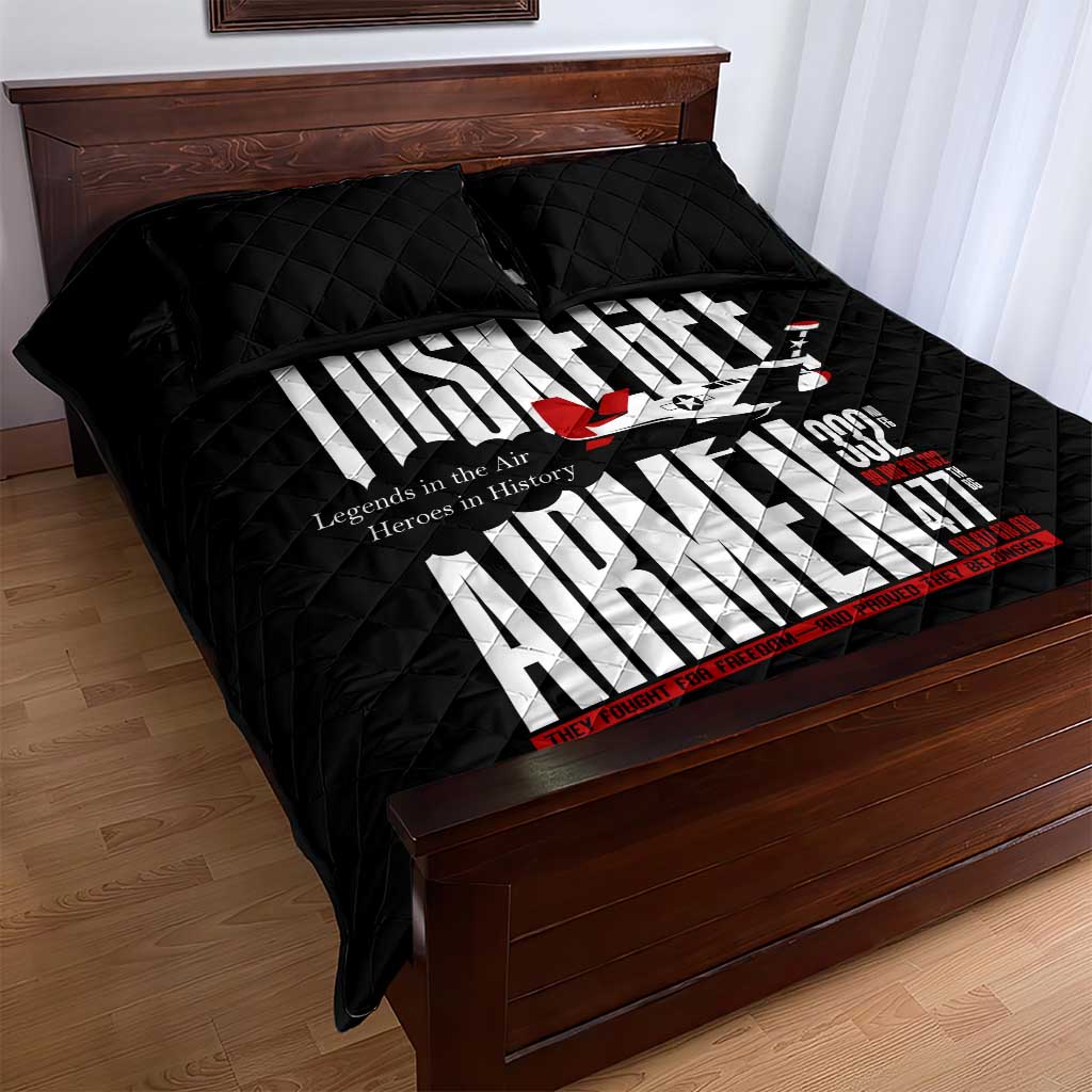 Wings of Honor Tuskegee Airmen Quilt Bed Set 332nd 477th Fighter Group Tribute - African Pride