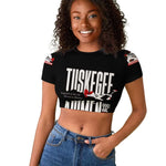 Wings of Honor Tuskegee Airmen Raglan Cropped T shirt 332nd 477th Fighter Group Tribute - African Pride