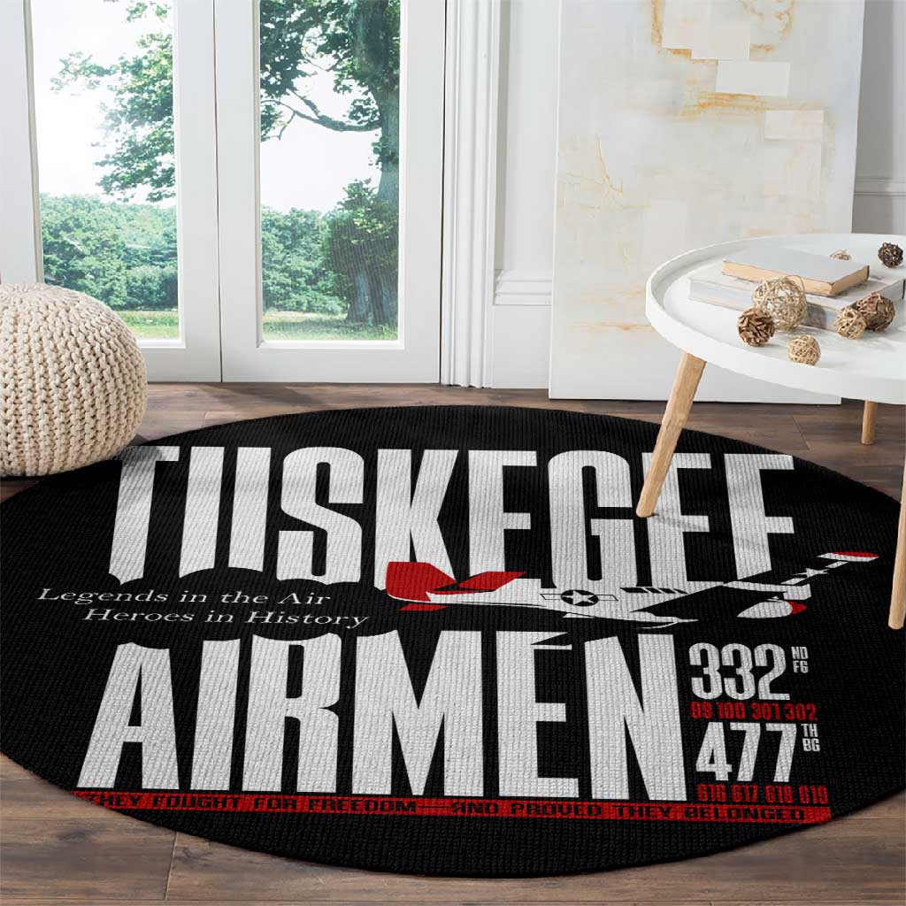 Wings of Honor Tuskegee Airmen Round Carpet 332nd 477th Fighter Group Tribute - African Pride