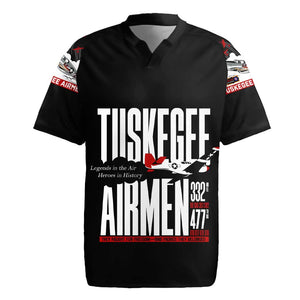 Wings of Honor Tuskegee Airmen Rugby Jersey 332nd 477th Fighter Group Tribute - African Pride