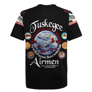 Wings of Honor Tuskegee Airmen Rugby Jersey 332nd 477th Fighter Group Tribute - African Pride