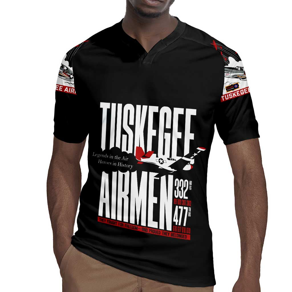 Wings of Honor Tuskegee Airmen Rugby Jersey 332nd 477th Fighter Group Tribute - African Pride