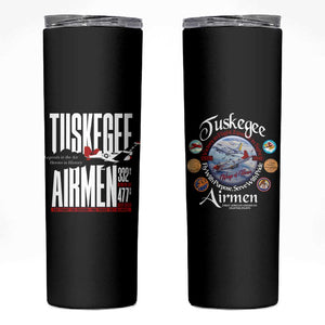 Wings of Honor Tuskegee Airmen Skinny Tumbler 332nd 477th Fighter Group Tribute - African Pride