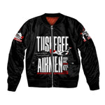 Wings of Honor Tuskegee Airmen Sleeve Zip Bomber Jacket 332nd 477th Fighter Group Tribute - African Pride