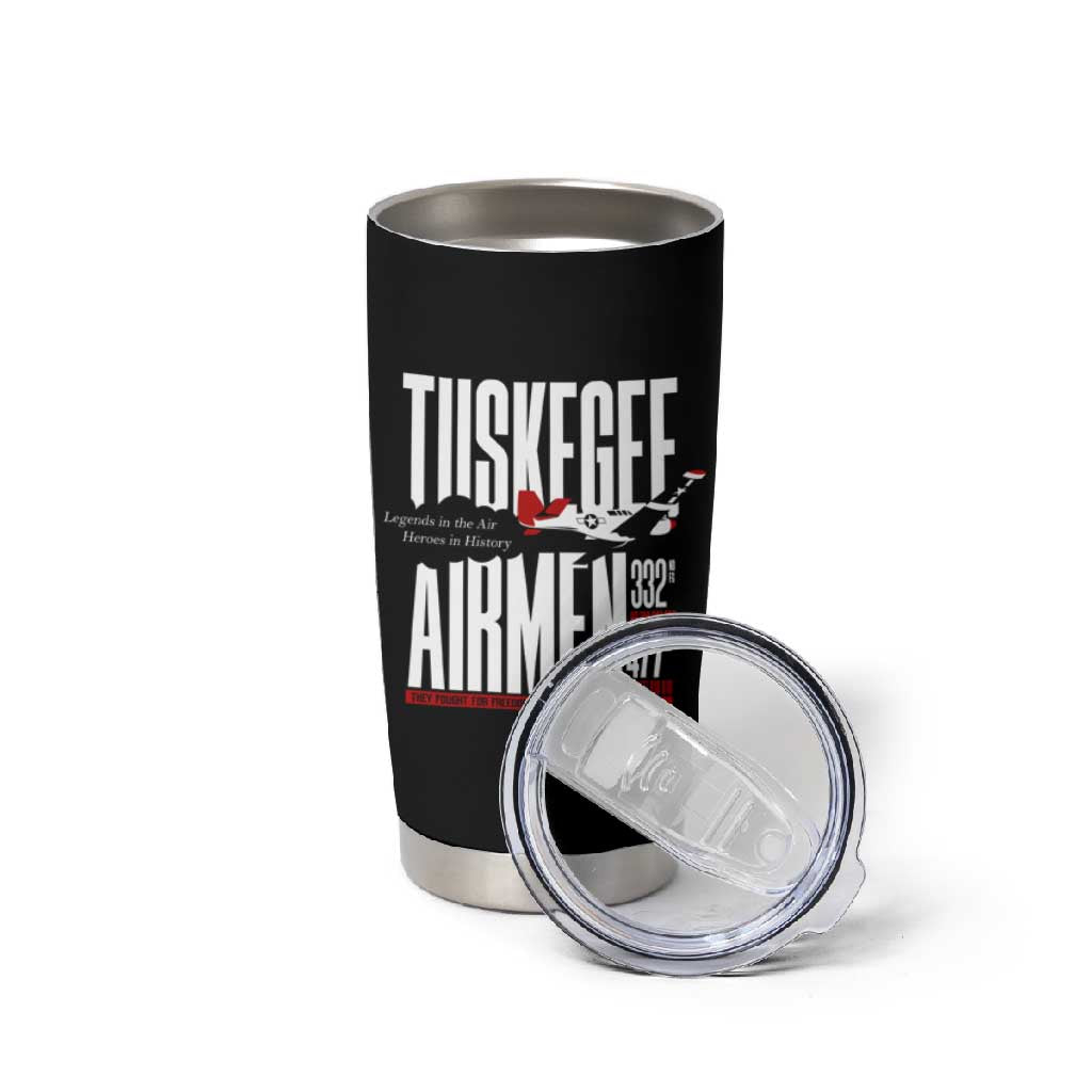 Wings of Honor Tuskegee Airmen Tumbler Cup 332nd 477th Fighter Group Tribute - African Pride