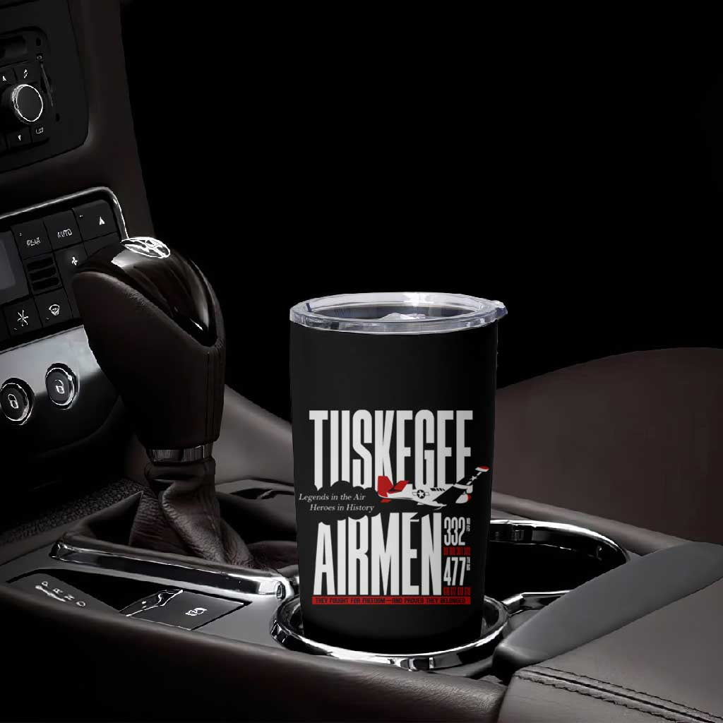 Wings of Honor Tuskegee Airmen Tumbler Cup 332nd 477th Fighter Group Tribute - African Pride