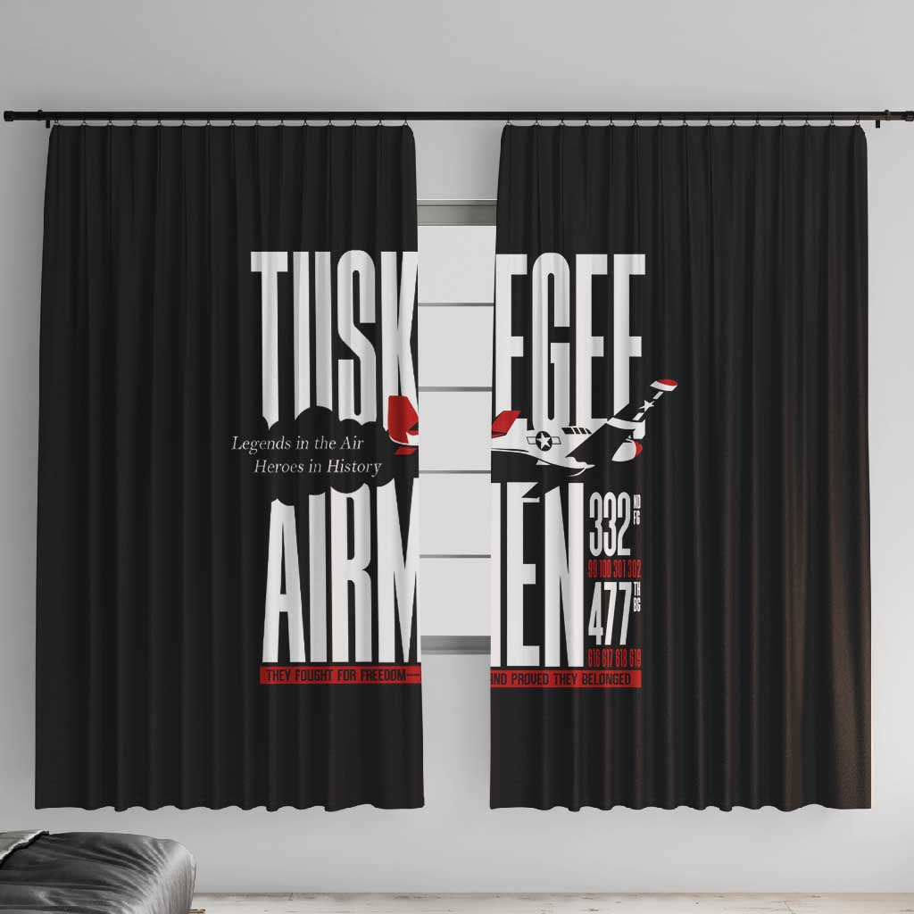 Wings of Honor Tuskegee Airmen Window Curtain 332nd 477th Fighter Group Tribute - African Pride