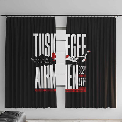 Wings of Honor Tuskegee Airmen Window Curtain 332nd 477th Fighter Group Tribute - African Pride