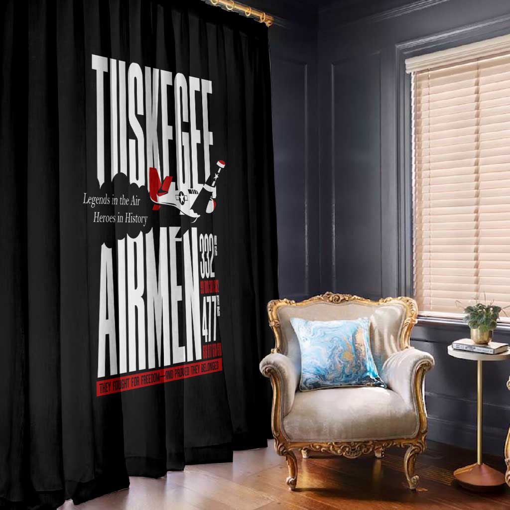 Wings of Honor Tuskegee Airmen Window Curtain 332nd 477th Fighter Group Tribute - African Pride
