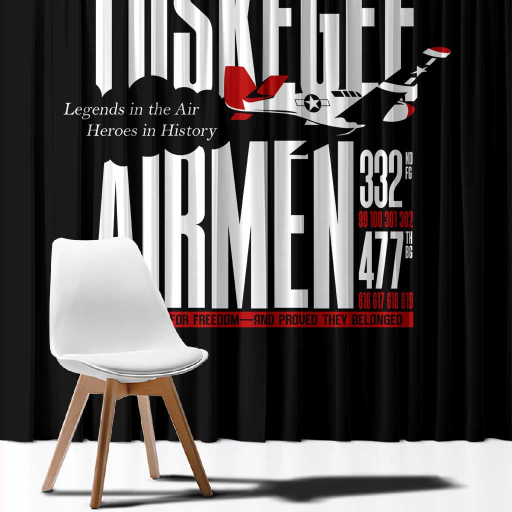 Wings of Honor Tuskegee Airmen Window Curtain 332nd 477th Fighter Group Tribute - African Pride