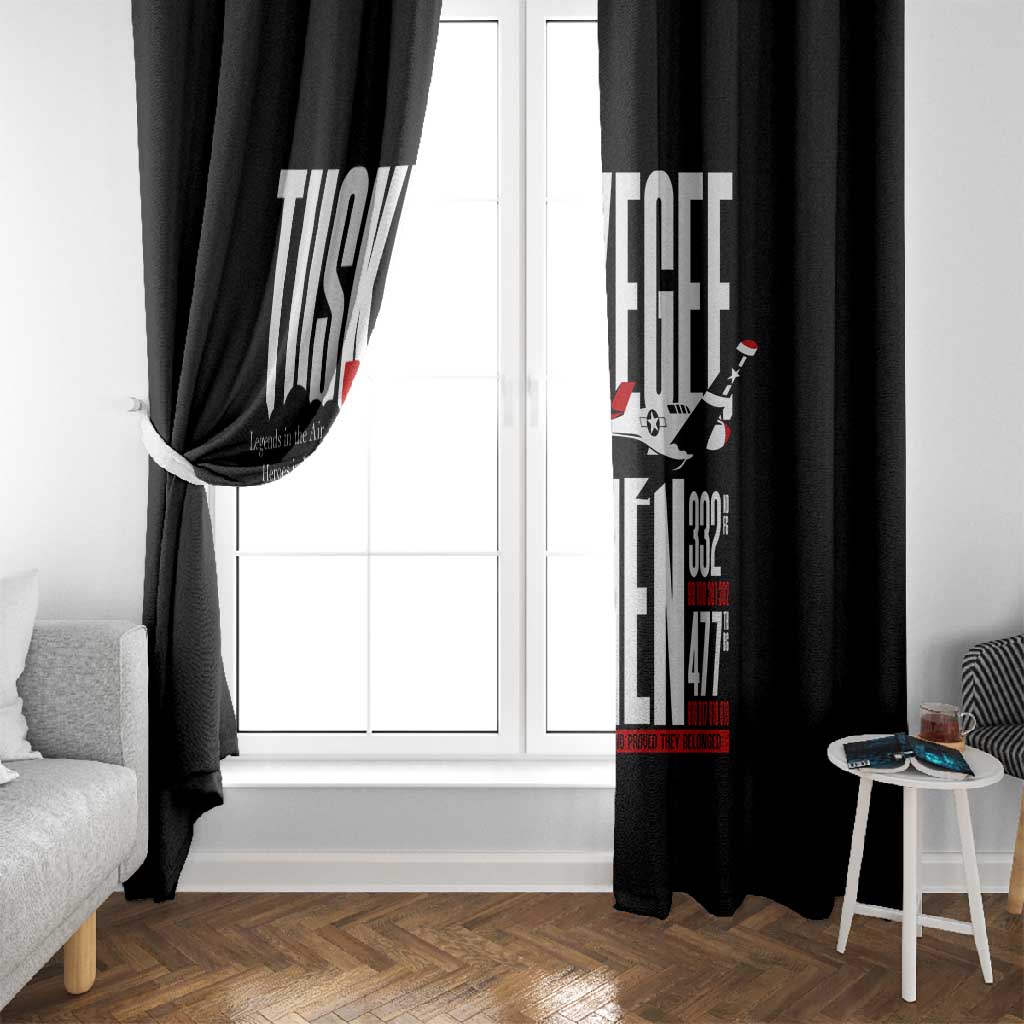 Wings of Honor Tuskegee Airmen Window Curtain 332nd 477th Fighter Group Tribute - African Pride