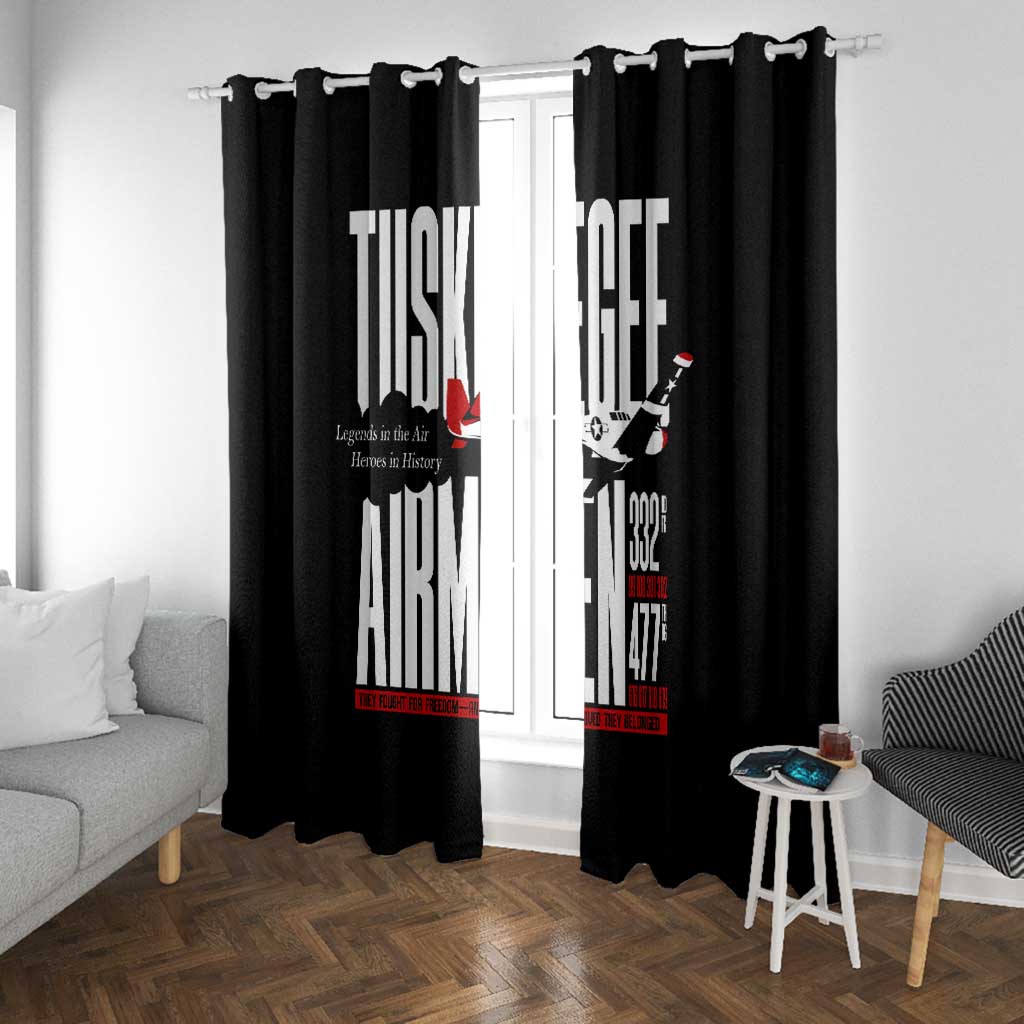 Wings of Honor Tuskegee Airmen Window Curtain 332nd 477th Fighter Group Tribute - African Pride