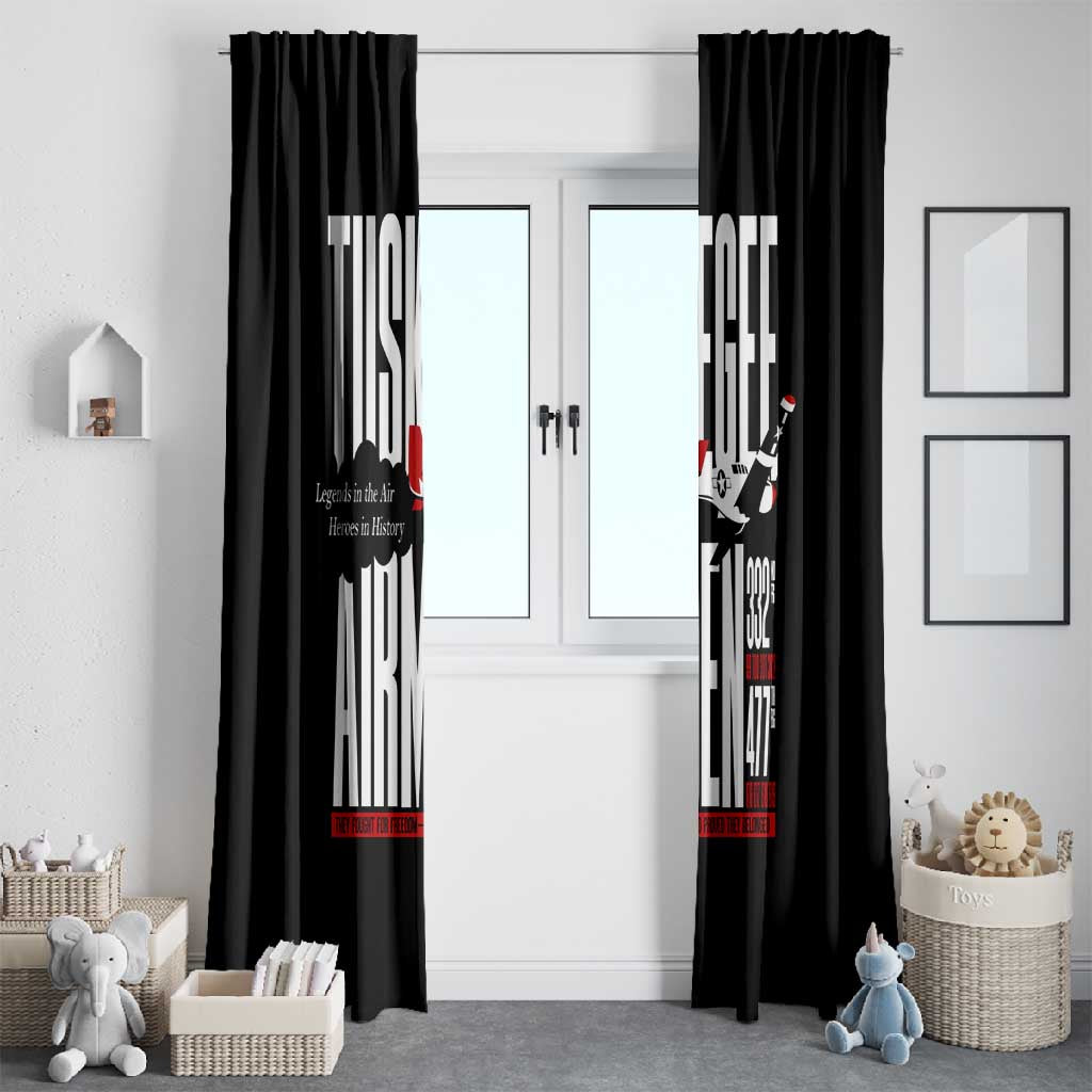 Wings of Honor Tuskegee Airmen Window Curtain 332nd 477th Fighter Group Tribute - African Pride