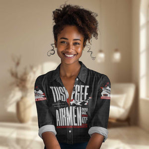 Wings of Honor Tuskegee Airmen Women Casual Shirt 332nd 477th Fighter Group Tribute - African Pride