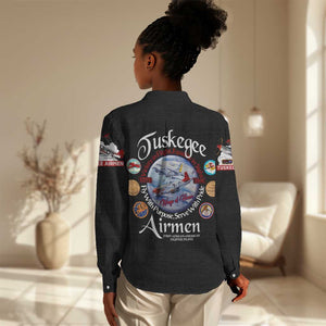 Wings of Honor Tuskegee Airmen Women Casual Shirt 332nd 477th Fighter Group Tribute - African Pride