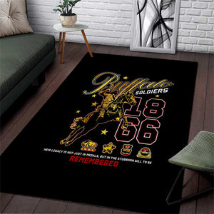 Buffalo Soldiers Area Rug 1866-1944 African American Black Heros Legacy - African Pride