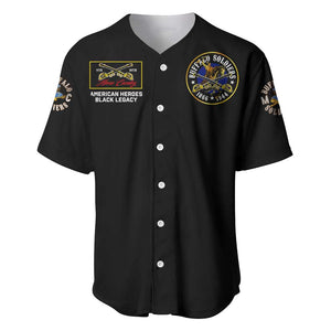Buffalo Soldiers Baseball Jersey 1866-1944 African American Black Heros Legacy - African Pride