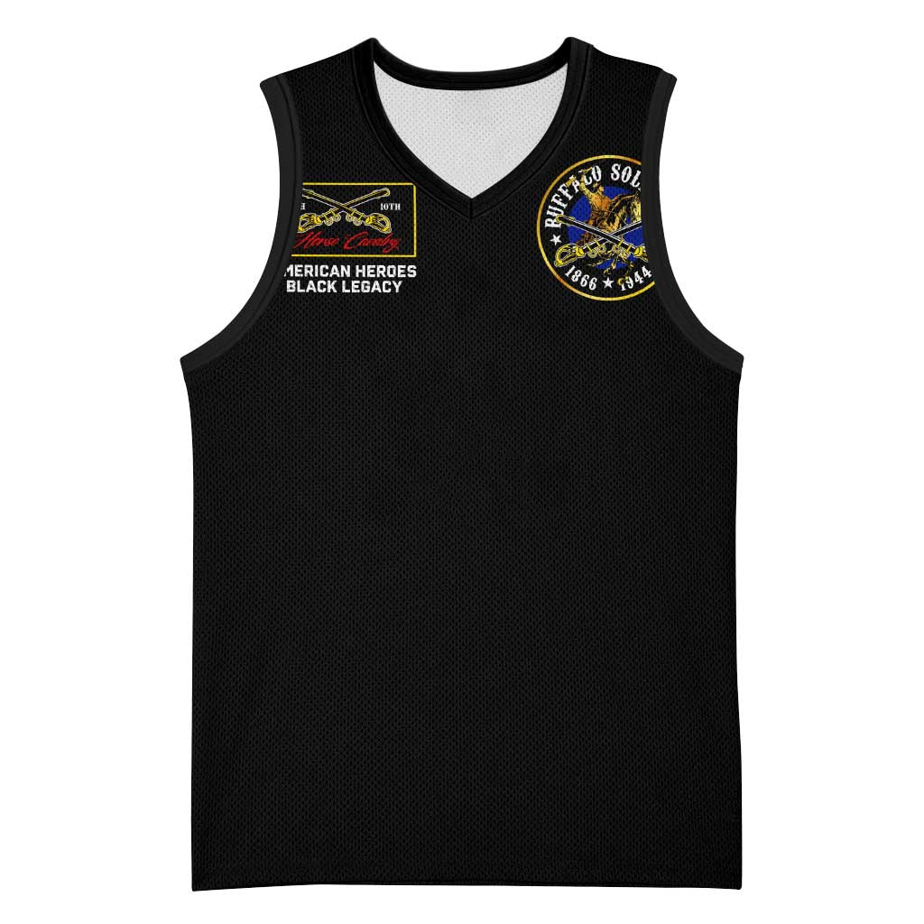 Buffalo Soldiers Basketball Jersey 1866-1944 African American Black Heros Legacy - African Pride
