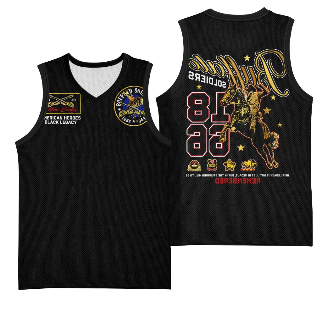 Buffalo Soldiers Basketball Jersey 1866-1944 African American Black Heros Legacy - African Pride