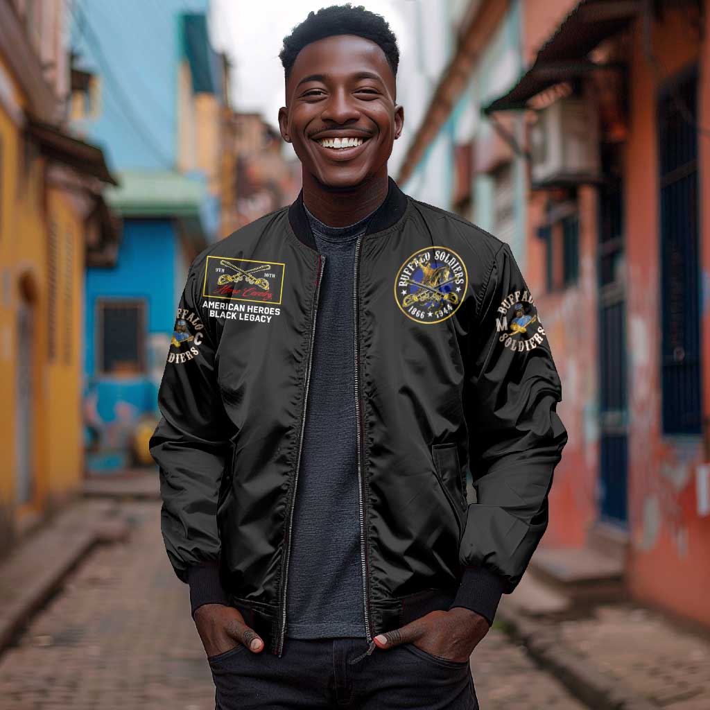 Buffalo Soldiers Bomber Jacket 1866-1944 African American Black Heros Legacy - African Pride