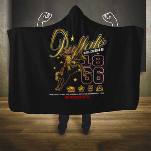 Buffalo Soldiers Hooded Blanket 1866-1944 African American Black Heros Legacy - African Pride