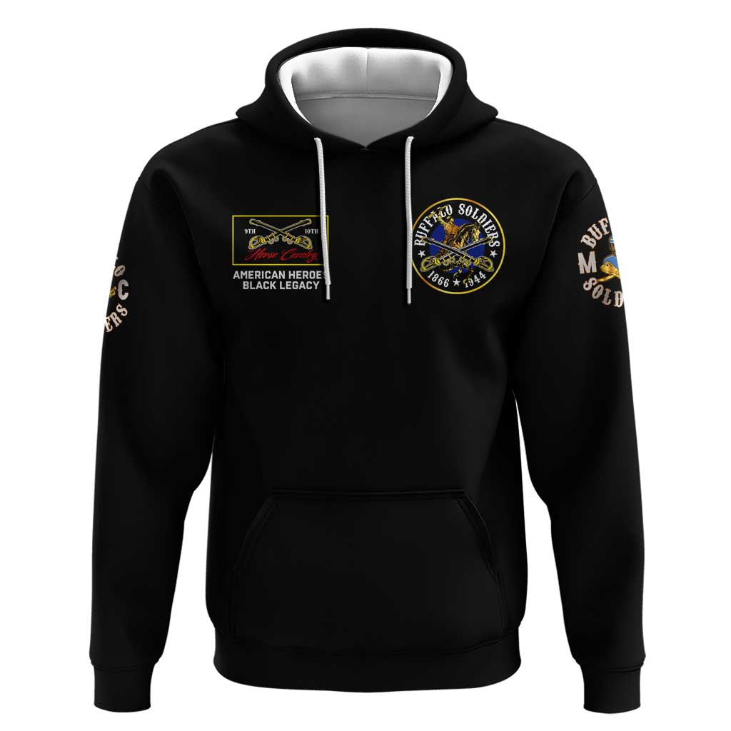 Buffalo Soldiers Hoodie 1866-1944 African American Black Heros Legacy - African Pride