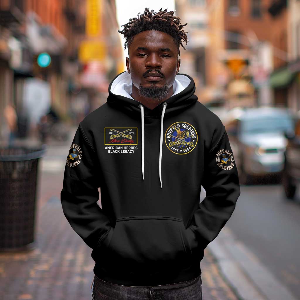 Buffalo Soldiers Hoodie 1866-1944 African American Black Heros Legacy - African Pride